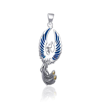 From the ashes rises the rebirth of the phoenix A fine sterling silver Pendant TPV2838 - Jewelry
